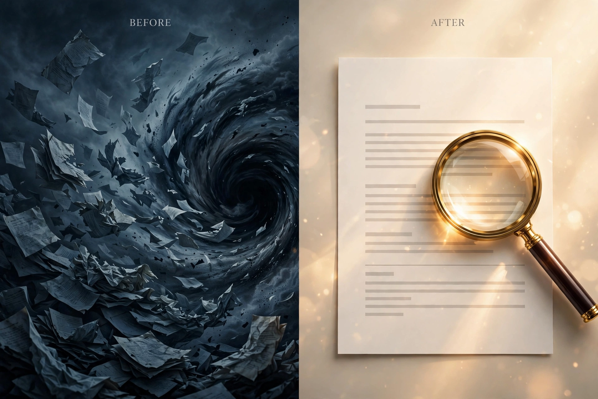 Before and after: a dense clinical CV versus a sharp translated industry résumé